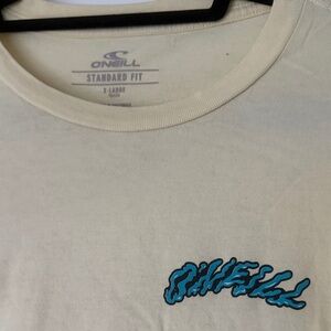 O'Neill Off-White Tee with Blue Logo
